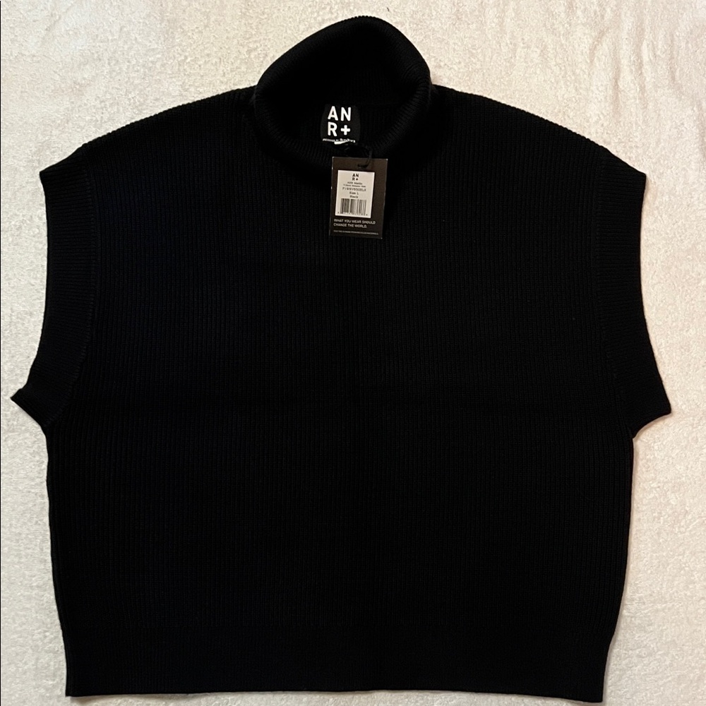 Alp N Rock Marlin T-Neck Sweater Vest, Black, L